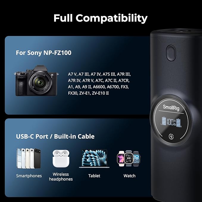 SMALLRIG NP-FZ100 Power Camera Battery Charger - Image 4