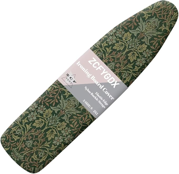 ZCFYGDX Breathable Ironing Board Cover Decor, Resist Scorching & Staining, 15x54 Wear & Soil Resistant Covers, Elastic Edges,3 Fasteners,Anti-Scorch Polyester Fabrics William Morris Prints