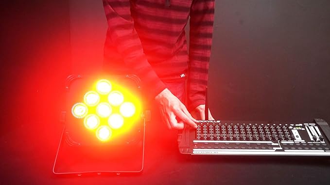 Rockville ROCKFORCE W4 384 Channel Wireless DMX Lighting Controller, MIDI Control, Built-in 2.4GHz Transmitter, Music Triggering, Wide Voltage Input, for DJs and Stage Lighting