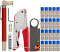 Coaxial Cable Crimper Kit, Coax Cable Tester, rg6 rg59 Compression Tool by DUTEGAO