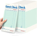 20 Pack/1000 Tickets Guest Checks Books for Servers, Green Server Books for Waitress, Server Note Pads for Restaurants