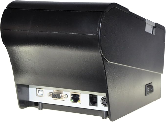 EOM-POS Heavy Duty Cash Register Drawer + Thermal Receipt Printer (80mm) + Barcode Scanner (Cordless) [Black] -for Windows Systems Only
