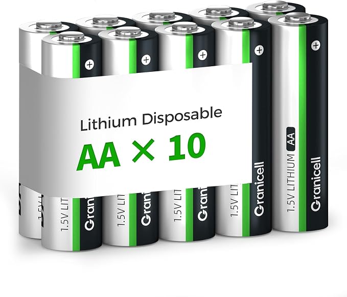 Granicell 10-Pack Lithium AA Batteries | 1.5V by Granicell