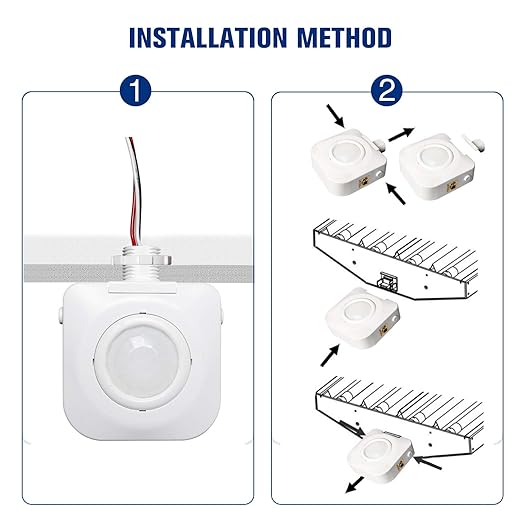 ECOELER Ceiling Occupancy Motion Sensor Switch, High Bay Fixture Mount 360° Ceiling Automatic Light Switch, 120/277VAC, UL, FCC Approved Passive Infrared Sensor