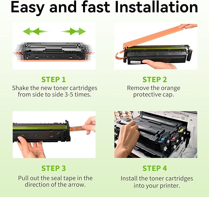 swiss toner 218X Toner Cartridges 4 Pack Compatible Replacement for HP 218X 218A Toner Color LaserJet Pro 3201dw MFP 3301fdw 3301sdw 3301cdw Printer (Black/Cyan/Yellow/Magenta)