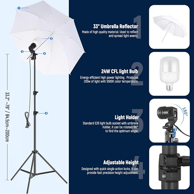NEEWER Photography Lighting Kit - Image 5