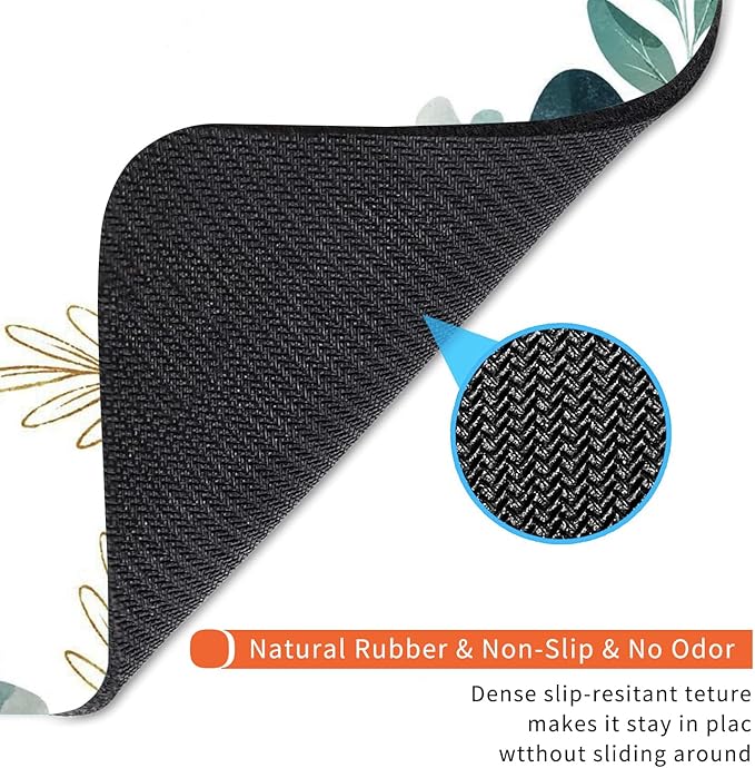 Armanza Square Mouse Pad Green Leaves, Personalized Premium-Textured Custom Mouse Mat Design, Washable Mousepad Cloth, Non-Slip Rubber Base Computer Mouse Pads for Wireless Mouse