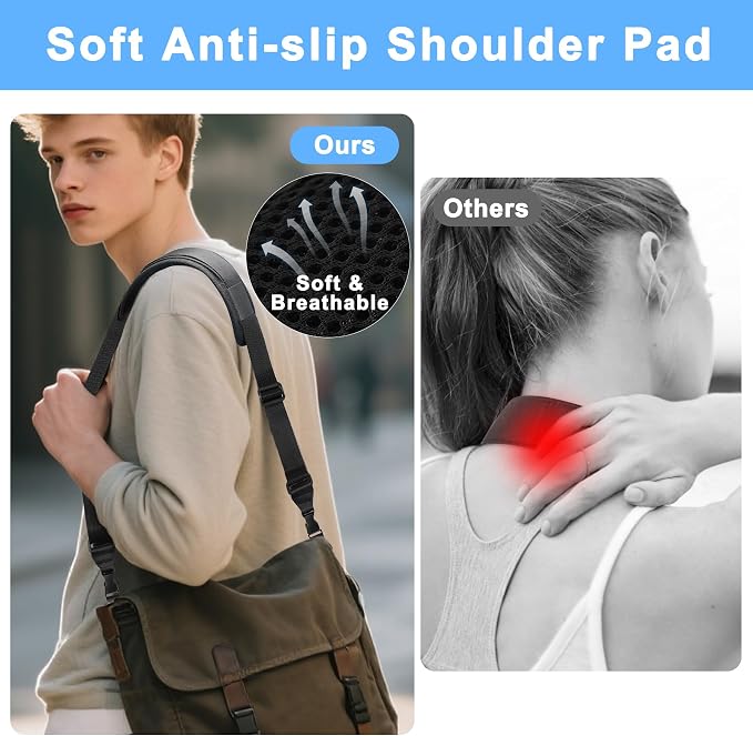 TIMISM Shoulder Strap with Pad, 2 Sets of Quick Release Buckles, Adjustable - Image 4