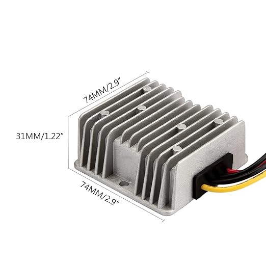 DC Voltage Reducer DC 36V Step Down to 12V 10A 120W Voltage Regulator Power Converter Waterproof Module Transformer for Golf Cart Club Car