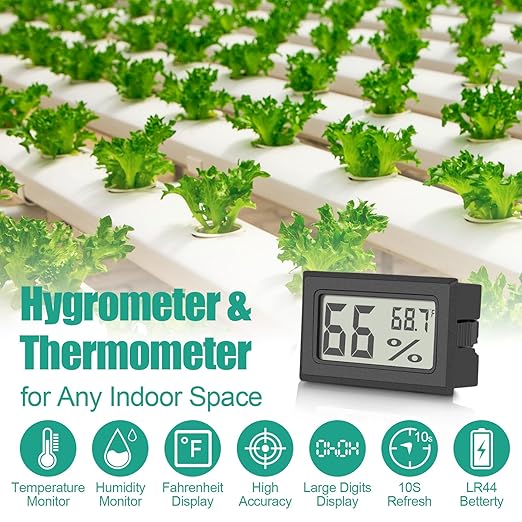 Vaikby 12-Pack Mini Digital Thermometer Hygrometer, Indoor Humidity Monitor - Image 2