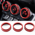 Auovo AC Knob Rings Covers Compatible with Subaru BRZ 2022-2026 for Toyota GR86 2022-2025 2026 Interior Accessories Air Climate Control Switch Knob Button Ring (Air Conditioning Knobs Cover-3PCS, Red)
