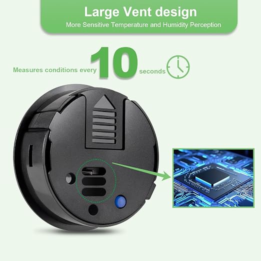 4-Pack Mini Hygrometer Thermometer Indoor Outdoor Round Humidity Meter - Image 3