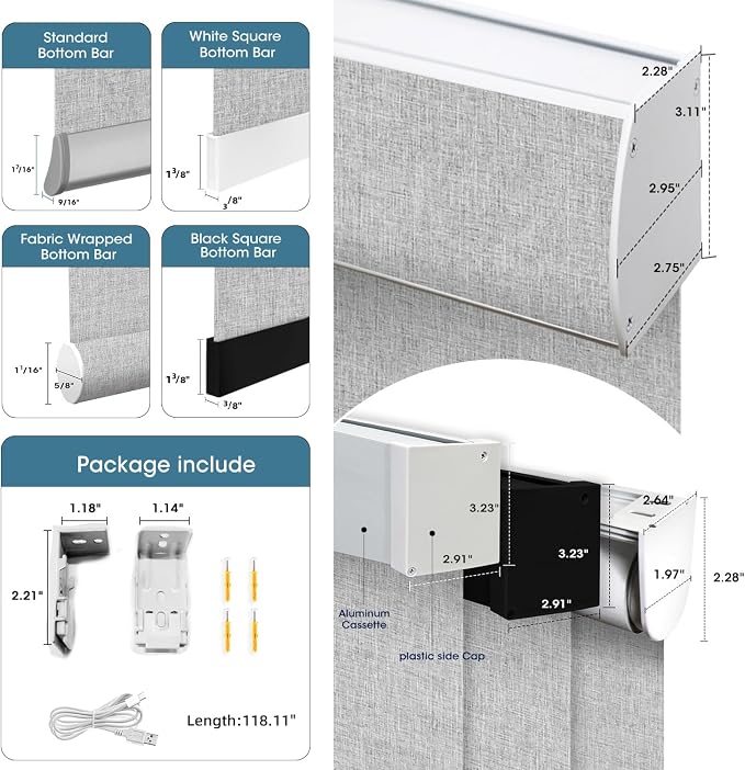 SmartWings Motorized Blinds Dual-Sided Cordless Smart Blackout Shades, Custom - Image 4