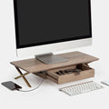 Anji Mountain Monitor Stand - Desktop Organizer & Laptop Riser, Ergonomic Monitor Riser, Space-Saving Monitor Stand for Desk, Durable Construction, Easy Assembly, Ideal for Home & Office,Biscotti