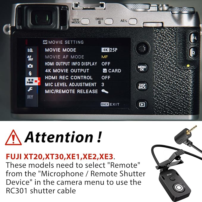 RC301-2.5mm 11.8in RS-60E3 Remote Switch Shutter Release Cord - Image 9