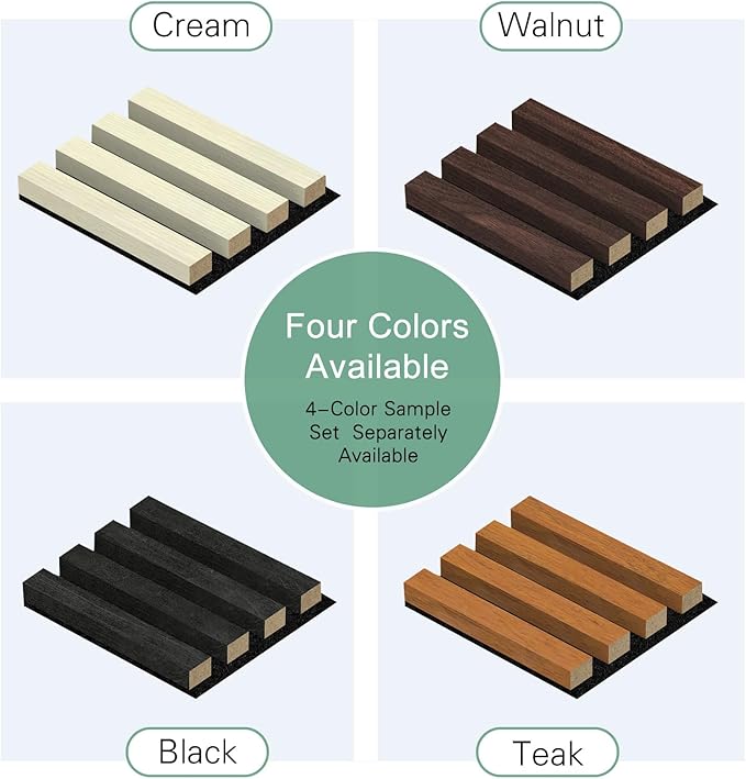 Premium Acoustic Wood Slat Wall Panels – Noise-Reducing Sound Absorption Panels for Home Theater, Studio & Office | Modern Decorative Slat Walling for Echo Control | Eco-Friendly & Easy to Install