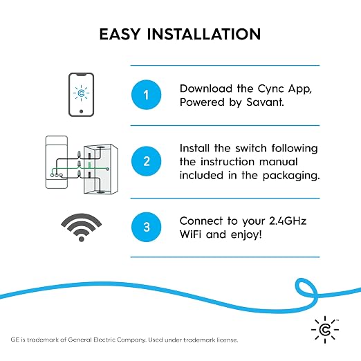 GE Smart C 2-amp Multi-Location White Wi-Fi Compatibility Touchless Illuminated - Image 3