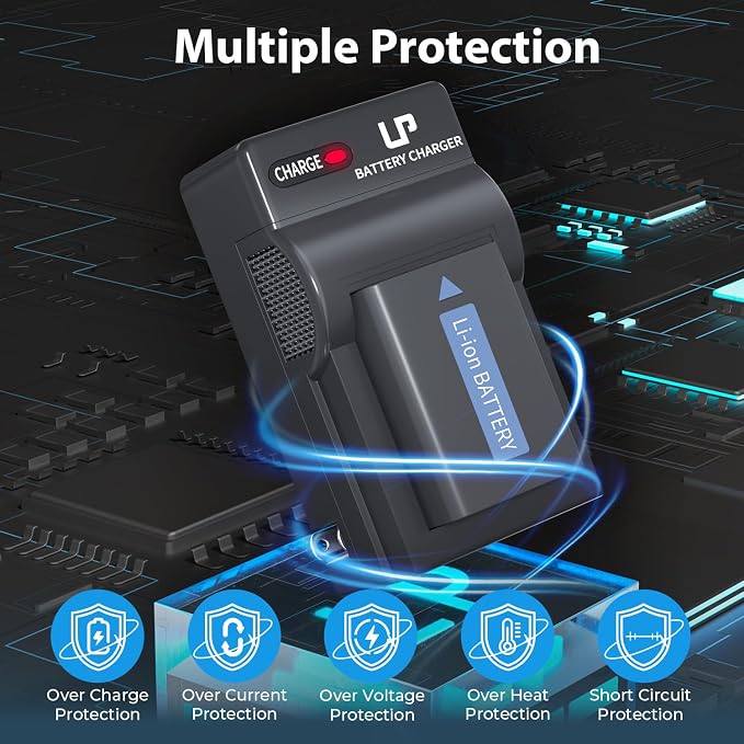 LP NP-FW50 Battery Charger Pack, 1950mAh 2-Pack Battery Compatible - Image 3