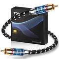 TODN Audiophile Digital Coaxial Audio Cable RCA to RCA Male Subwoofer Cable 75-Ohm SPDIF Coax with OCC-Core Dual Shielded for HiFi Systems (3ft /1m)