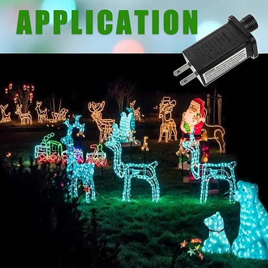 SIGANDG 12V 9W LED Transformer Replacement Class 2 Power LED Controller with 8 Modes Supply for Christmas String Light Inflatable Decorations IP44 Waterproof Low Voltage Transformer(2 Pcs)