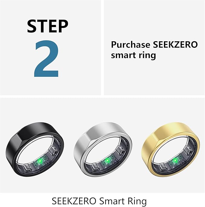 SEEKZERO Sizing Kit for Smart Ring, Size First Before You Buy - Choose from 8 Sizes - Sizes 6 to 13 - Find The Perfect Ring Size Smart Ring Only