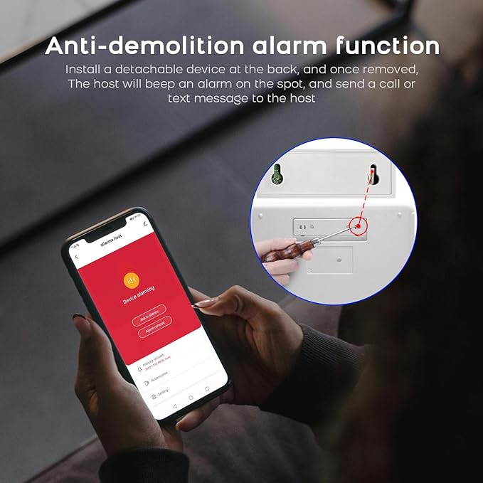 PGST WiFi Home Security Systems with 5MP HD Security Camera and 32GB Card,Wireless GSM 4G Burglar Door Alarm Systems,The Older SOS Button,Tuya App Control for Villa,Apartment,Pets,Kids Safety