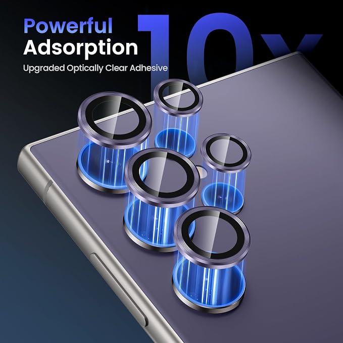 Tensea (3+2PCS for Samsung Galaxy S24 Ultra 5G Camera Lens Protector, 9H - Image 6