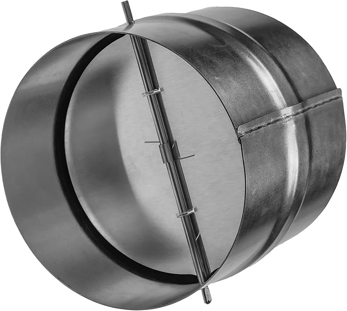 Draft Blocker 5'' Inch - Backdraft Damper - Draft Stopper - Backflow Preventer - Inline Fan Vent Deflector - One-Way Airflow Ducting - Dryer Duct Connector with Backdraught Flap