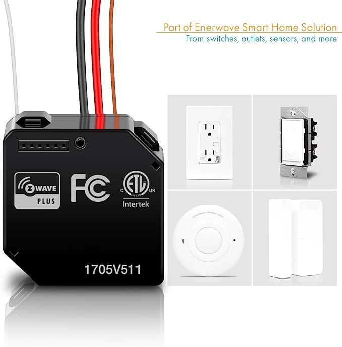 ENERWAVE Z-Wave Plus Relay, Hidden Smart Switch Wireless Remote Control to - Image 6