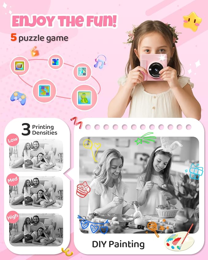 TIATUA Kids Instant Print Camera, Christmas Birthday Gifts - Image 5