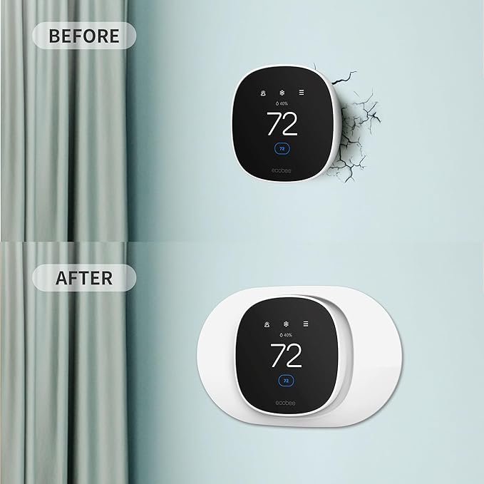 Tim Kit for Smart Thermostat Essential 2025, Wall Plate Cover Accessory for Thermostat, Easy to Install Cover Imperfections for Your Wall（2 Pack）