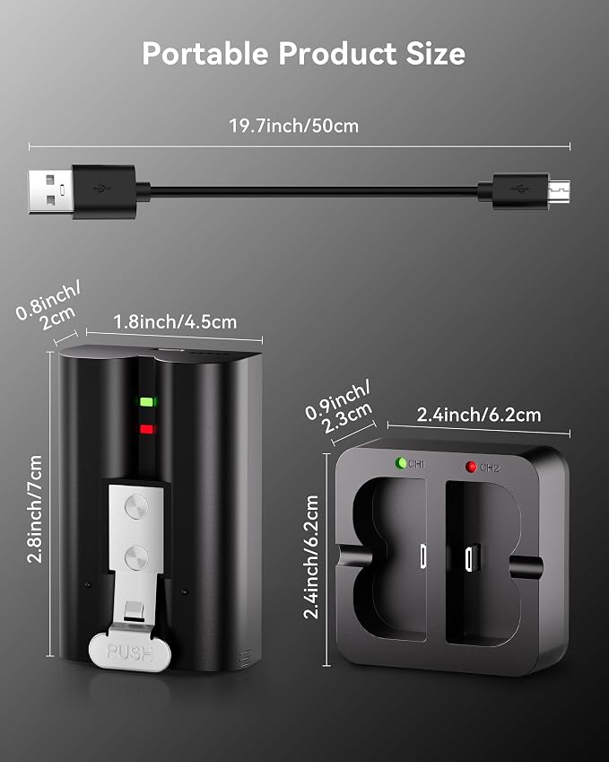 2-Pack Replacement Battery for Ring Doorbell, 7200mAh Rechargeable Li-ion - Image 7
