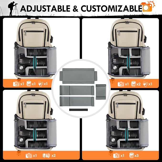 RAINSMORE Camera Bag, DSLR & Mirrorless Camera Sling Bag - Image 7