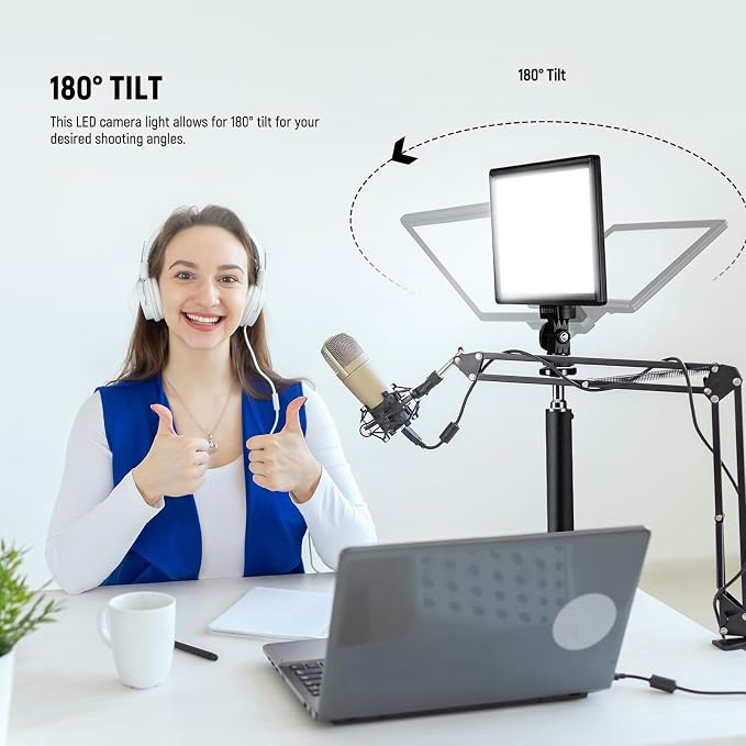 NEEWER 9" LED Video Light Panel, Dimmable DSLR Camera Soft Lighting - Image 7
