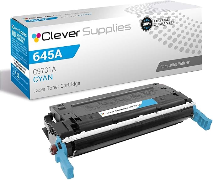 CS Replacement Toner Cartridge Compatible with HP 5550dn C9731A Cyan 645A Color 5500 5500N 5500DN 5500DTN 5500HDN 5550 5550N 5550DN 5550DTN 5550HDN