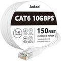 Jadaol Cat 6 Ethernet Cable 150 ft, 10Gbps Support Cat8 Cat7 Network, Flat RJ45 by Jadaol
