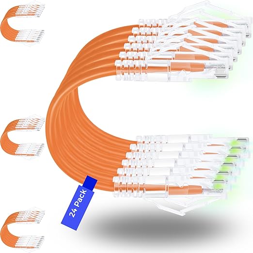 Rapink Patch Cables Cat6/ Cat6a 7ft Slim, Cat6a Ethernet Patch Cable 10G Support by Rapink