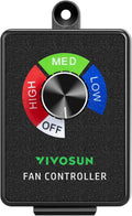 VIVOSUN Variable Speed Controller Cordless Vent Blower Speed Adjuster for Inline Duct Exhaust Fan