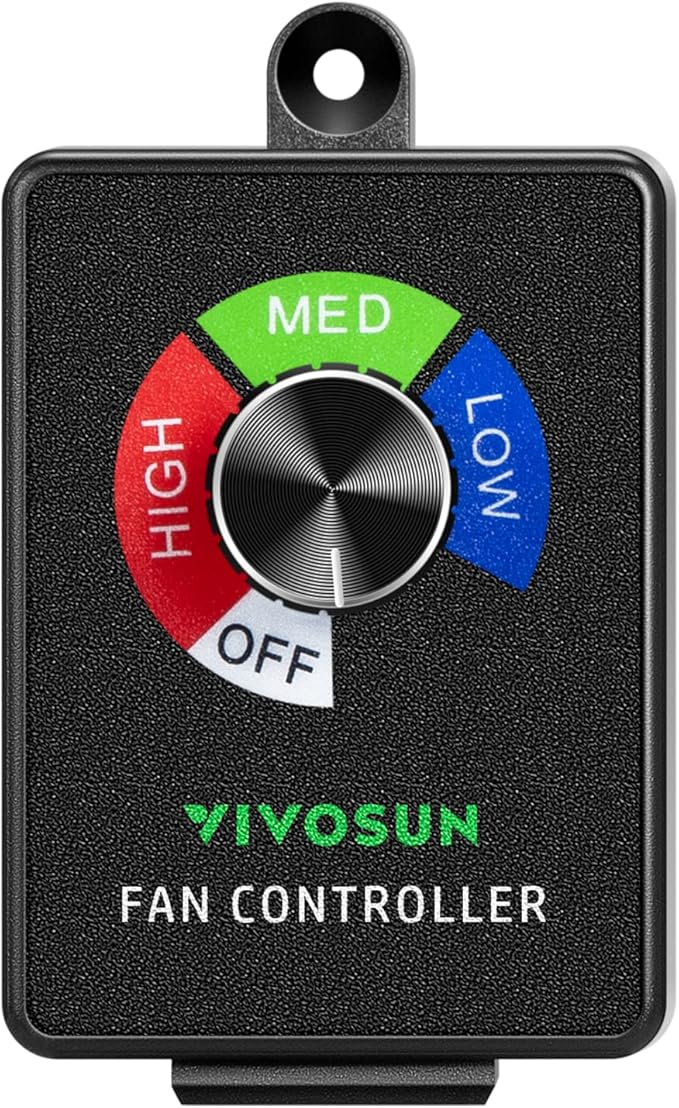 VIVOSUN Variable Speed Controller Cordless Vent Blower Speed Adjuster for Inline Duct Exhaust Fan