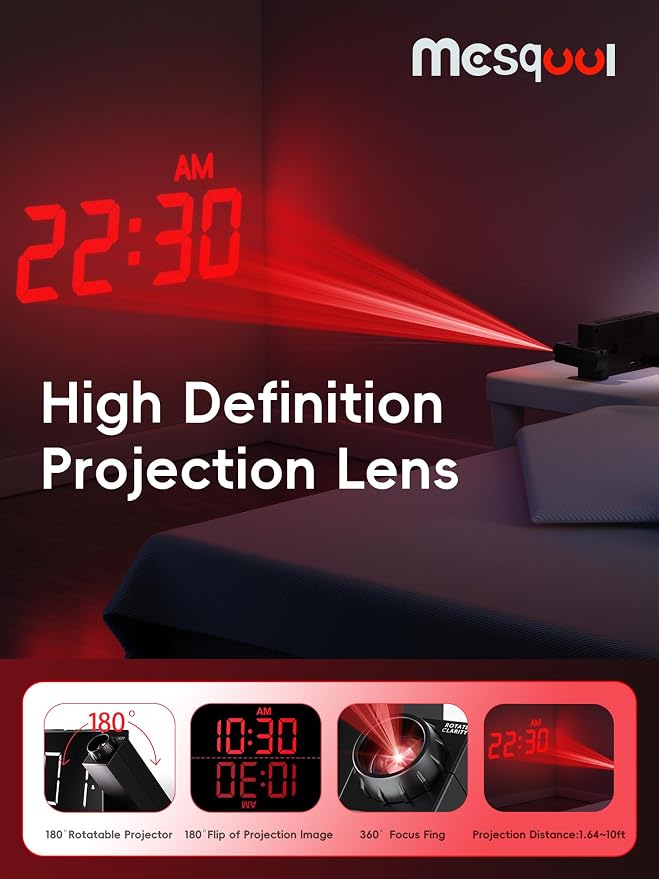 Mesqool Projection Alarm Clock - Image 3