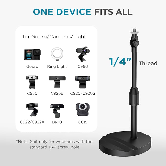 InnoGear Webcam Mount for Desk, Table Telescopic Webcam Stand - Image 6
