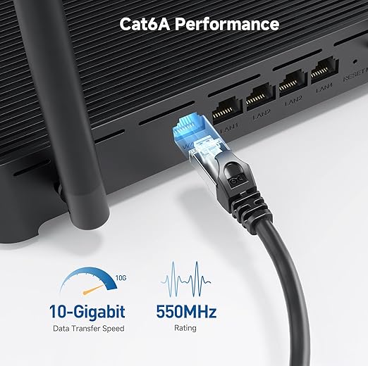 Cable Matters 10Gbps Snagless Shielded Cat 6A Ethernet Cable - 35ft - Image 3