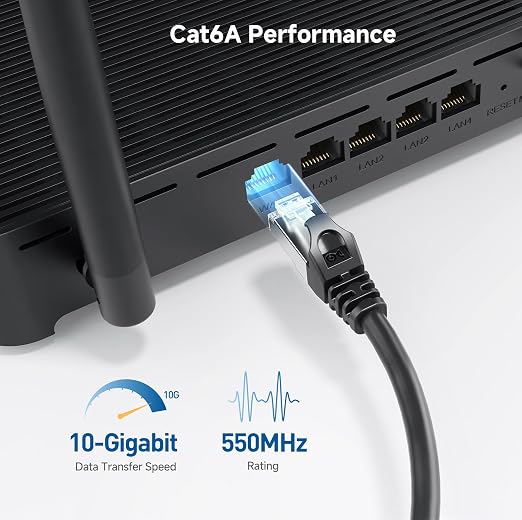 Cable Matters 10Gbps Snagless Shielded Cat 6A Ethernet Cable - 50ft - Image 3