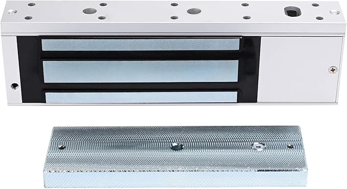 Door Access Control System 1200lbs Magnetic Lock Kit with 4 Remote Controls Stainless Steel Exit Button