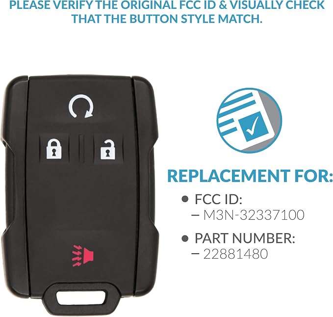 Keyless2Go Replacement for 4 Button Replacement Remote 315 Mhz for GM - Image 4