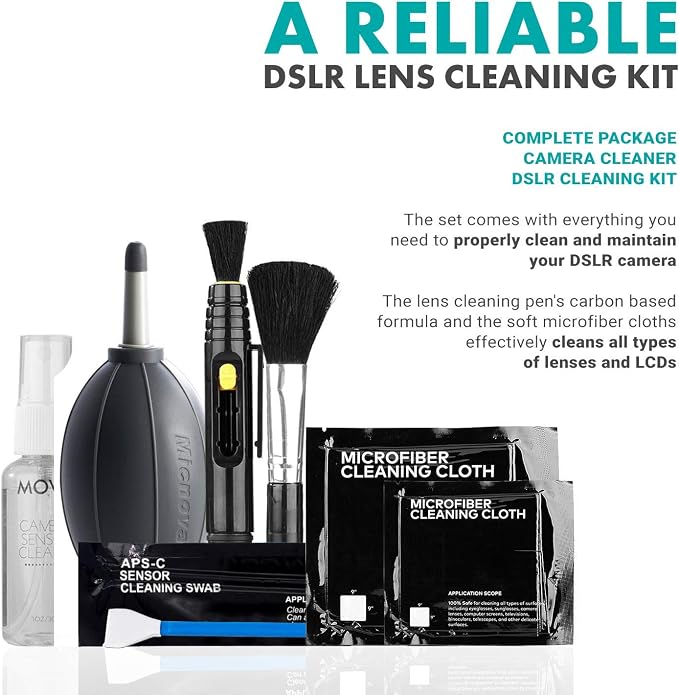 Movo Deluxe Essentials DSLR Camera Cleaning Kit - Image 2