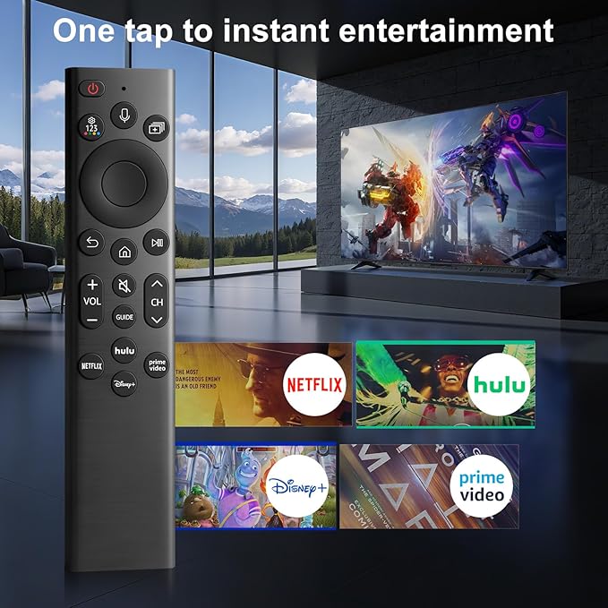 【2 Pack】 Voice Remote Replacement for Samsung-TV-Remote-Control, Compatible with All Samsung Frame Neo QLED UHD 4K 8K Series Smart TVs with Voice Control and 2-Year Warranty