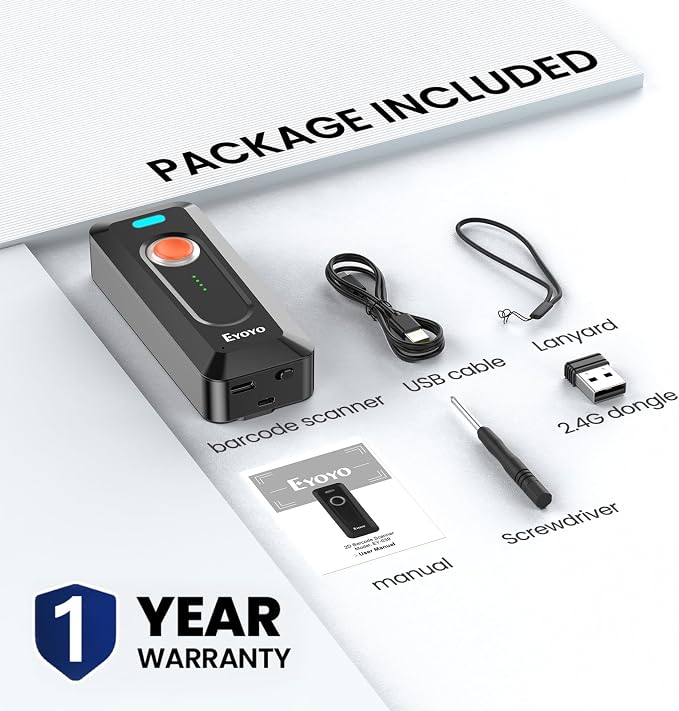 Eyoyo Portable 2D Bluetooth Barcode Scanner - Image 9