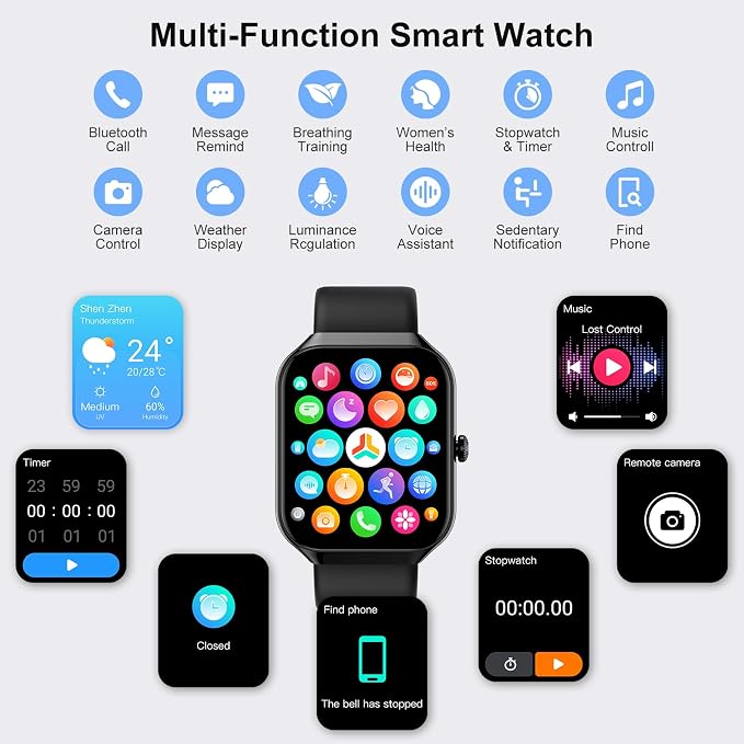 Smart Watch, 1.96"HD Smartwatch - Image 6