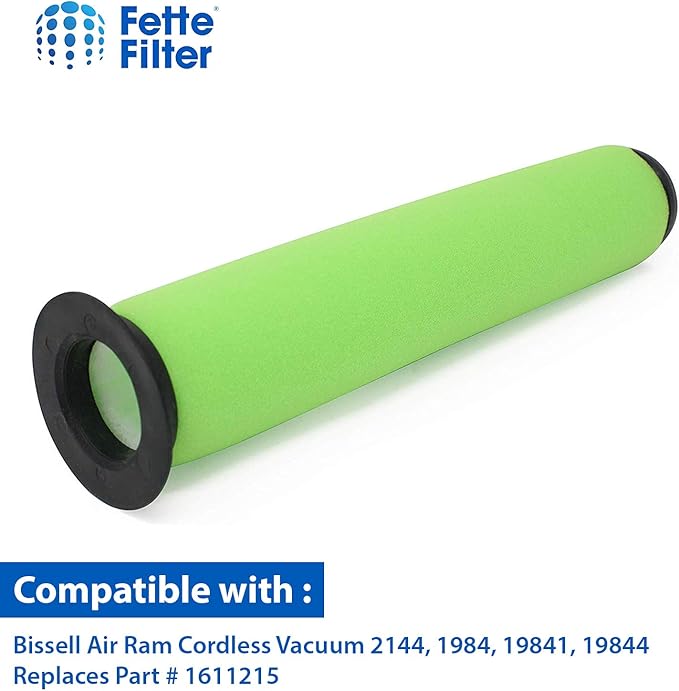Fette Filter - 1611215 Vacuum Filter Replacement Compatible with Bissell AirRam Stick Vacuum Compare to Part # 1611215 for Models 1984 19844 1984B 1984C 2144 21448 19841 Pack of 4.